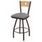 Holland Bar Stool Co 25" Swivel Counter Stool, Brnz Finish, Nat Back, Canter Grey Seat X830 - alternate 1